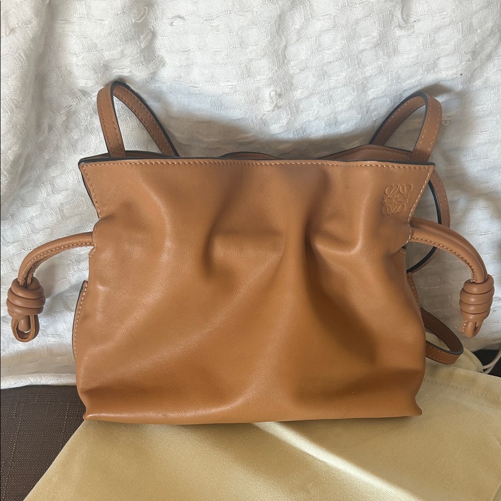 Loewe Flamenco mini clutch crossbody warm desert